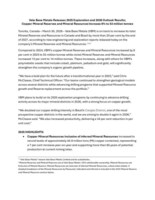 Vale Base Metals Releases 2025 Exploration and 2026 Outlook Results; Copper Mineral Reserves and Mineral Resources Increase 6% to 53 million tonnes (CNW Group/Vale Base Metals)